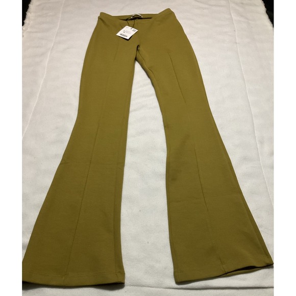 Zara Women's Size S Pant Set Mustard Green Slimming  Flared NWT - Picture 11 of 15
